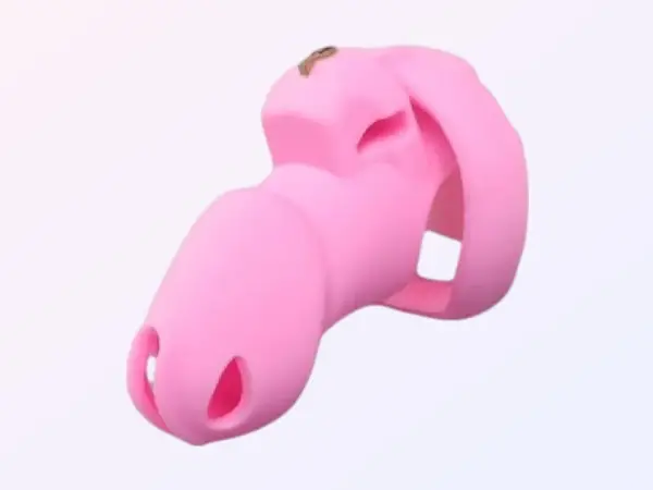 Pink Silicone Sissy Cage